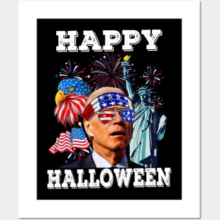 Funny Joe Biden Happy Halloween Confused 4th of July 2024, Funny 4th of July Posters and Art
